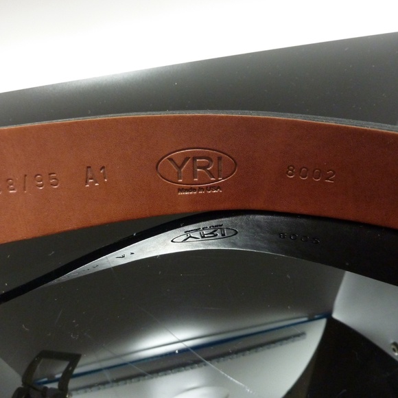 YRI PGA GOLF CLUB YRI WHITE MADE IN USA Leather Mens Belt Sz. 38/95 - Picture 6 of 7